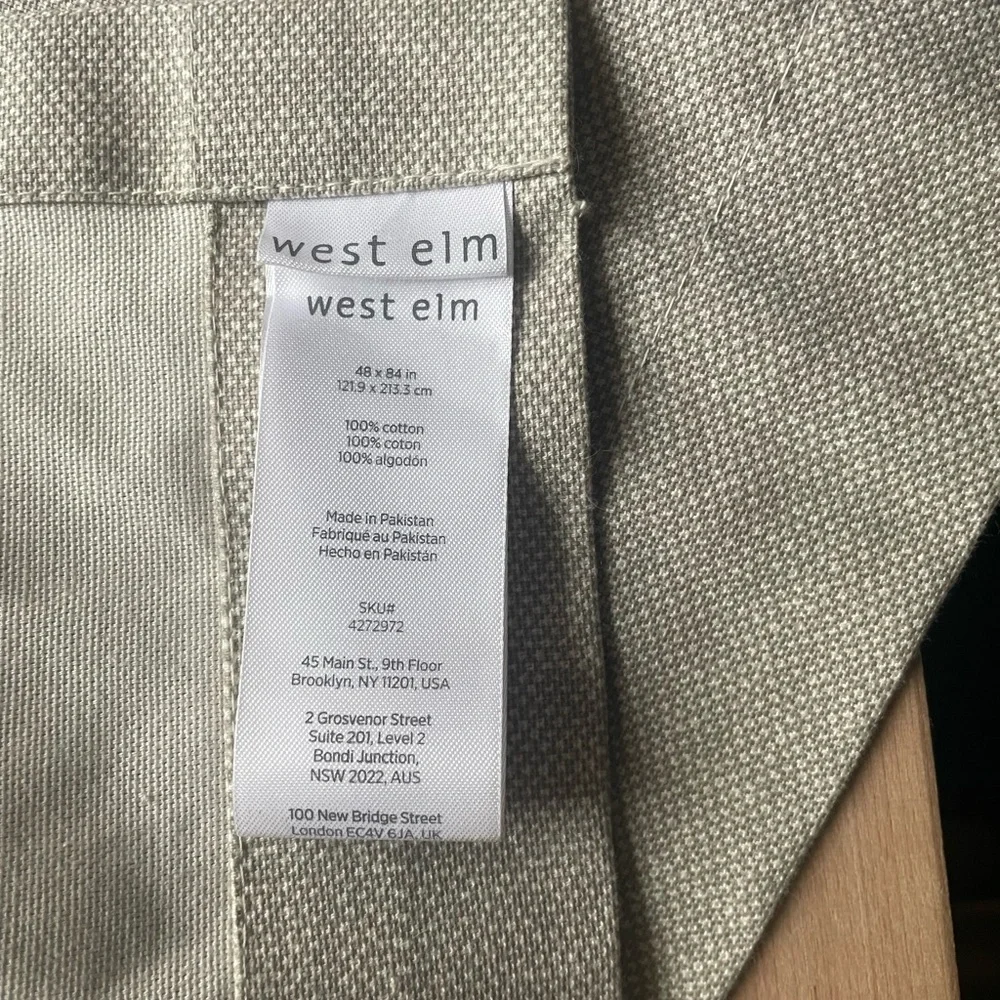 Set of West Elm Cotton Drapes